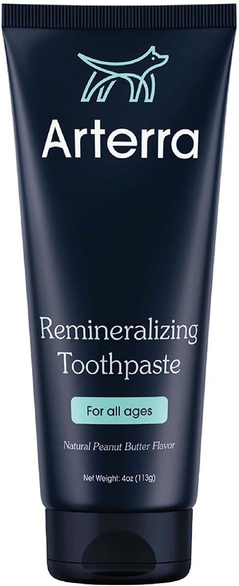 Remineralizing Dog Toothpaste – Vet-Grade, with Nano-Hydroxyapatite, Reverses Early-Stage Decay, Cleans Teeth, Removes Tartar, Freshens Breath by Arterra Pet Science, Plant-Based, Natural Flavor, 4oz