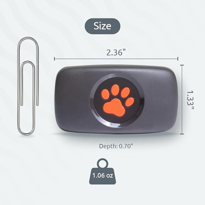 GPS Tracker for Dogs - No Subscription Fees - Suitable for All Dogs and Fits All Collars - Smart Activity Tracker, Satellite Tracking with Unlimited Range - 100% Waterproof Pet Tracker (Black)