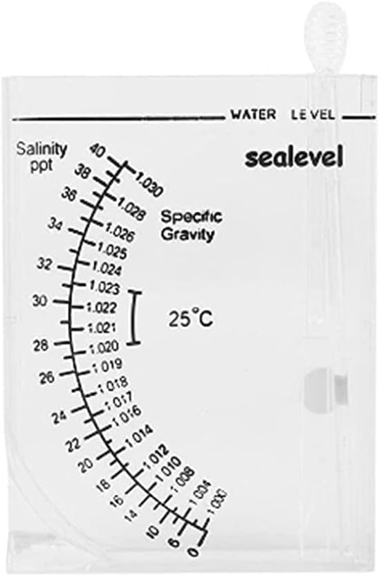 Salinity Meter Aquarium Hydrometers Salinity Tester Hydrometer Saltwater Aquarium Pool Fish Tank Water Tester Sea Water Salinity Specific Gravity Test(Square)