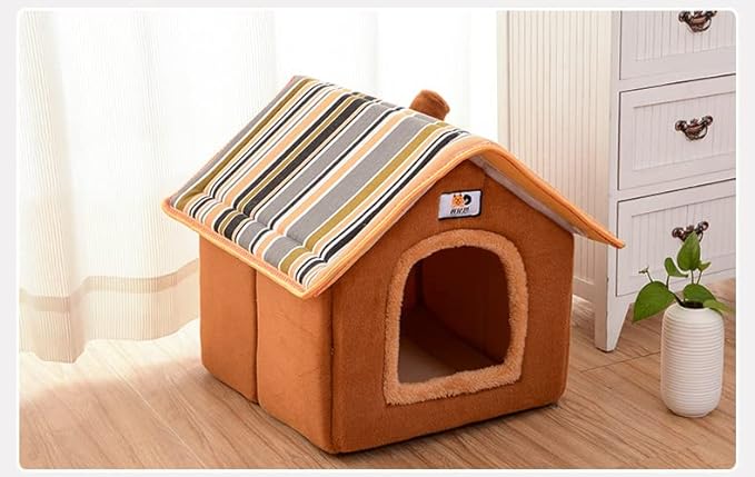 Comfortable Pet Cat Dog House Removable Dog Cat Bed Pet All Weather Cat Dog House Cat Puppy Shelter