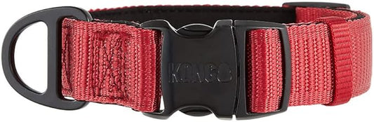 KONG Max HD Ultra Durable Neoprene Padded Dog Collar (Medium, Red)