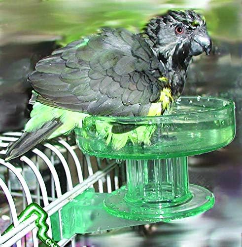 Lixit Quick Lock Bird Cage Bath for Lovebirds, Canaries, Finches, Parakeets, and Cockatiels and Other Small to Medium Feathered Friends (Pack of 1)