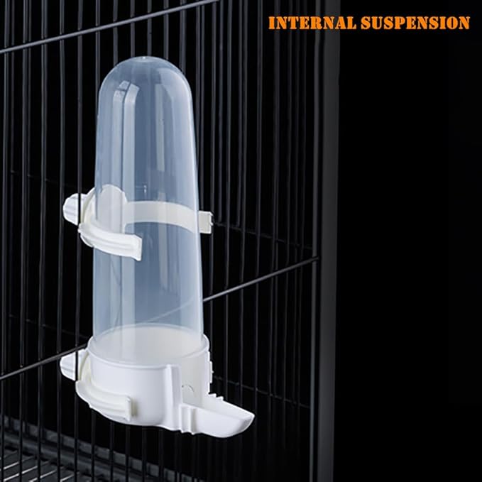 Pet Bird Waterer, 8.45 Fl Oz Parrot Water Feeder, Bird Cage Suspended Automatic Water Dispenser, Bird Feeders for Parakeet Budgie Cockatiel Lovebirds Canary (1Pcs)