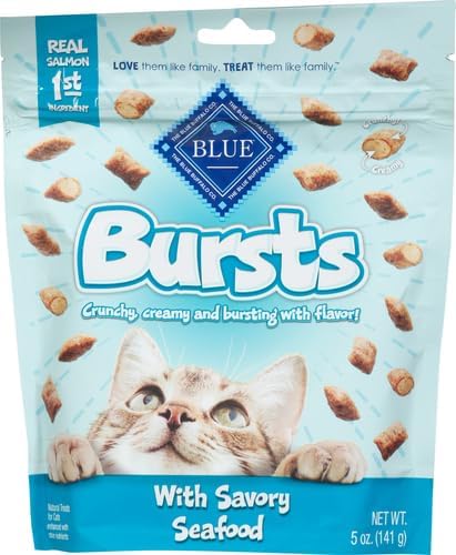 Blue Buffalo Bursts Crunchy Cat Treats, Seafood 5-oz Bag