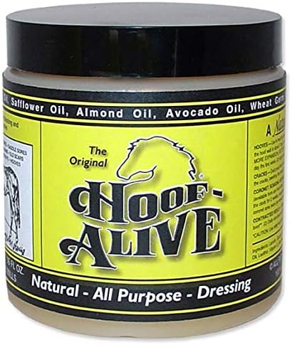 Hoof-Alive. Natural, All-Purpose Dressing Penetrates Hoof Wall and Living Tissue. Promotes Strong, Healthy Hoof Growth. Helps Heal Water and Quarter Cracks. Non-Irritating. Petroleum-Free.