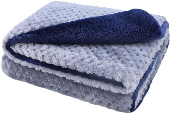 furrybaby Premium Fluffy Fleece Dog Blanket, Soft and Warm Pet Throw for Dogs & Cats(32x40inch, Blue)