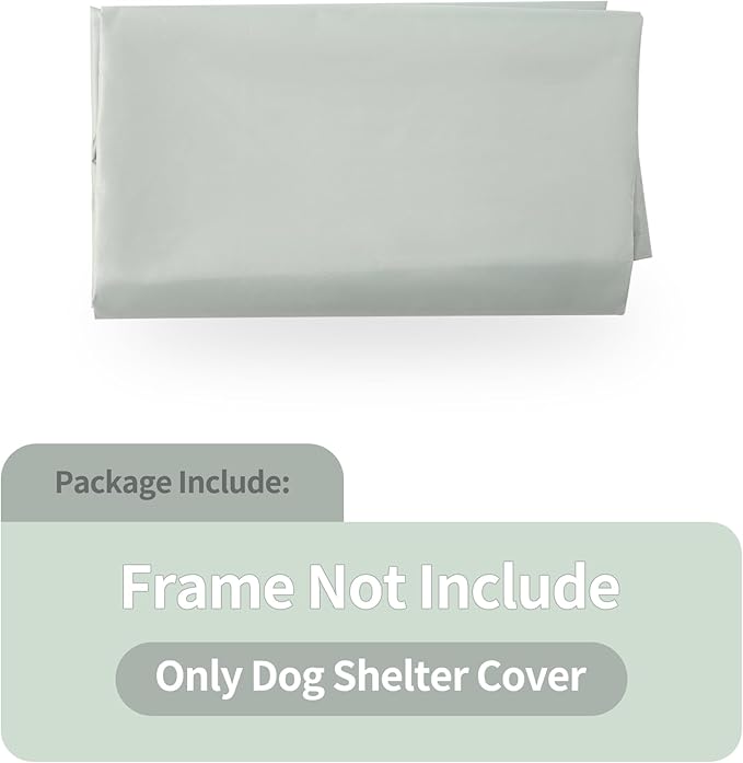 4'x4'x3' Outdoor Dog Sun Shade Shelter Grey Tent Tarpaulin, Not Included Metal Frame, Only Canopy Cover Roof