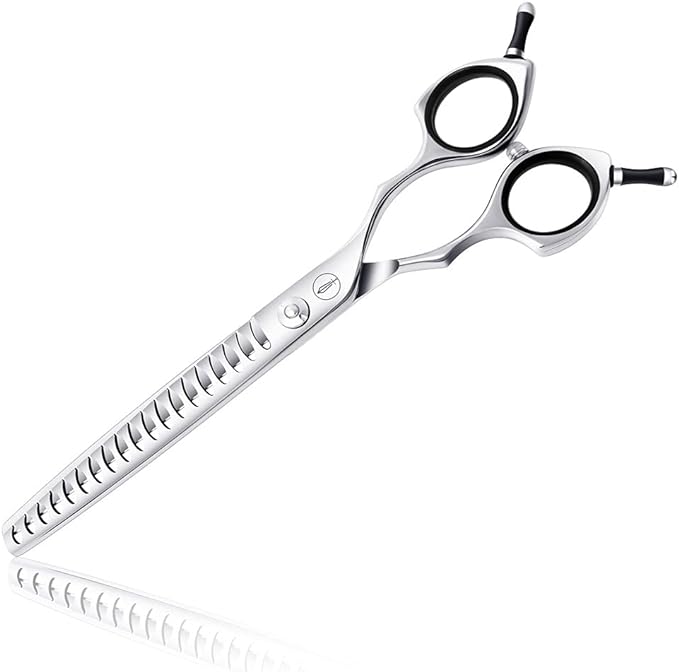 HASHIMOTO Chunker Scissors for Dog Grooming,Dog Texturizing Scissors,Cat Scissors,19 teeth,7.0 inch,Light Weight.