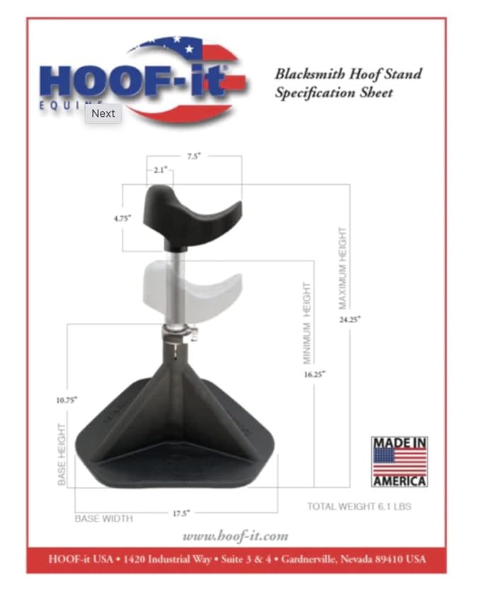 HOOF-it® Blacksmith Hoof Buck - Blue