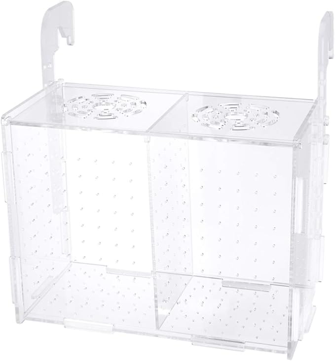 Breeding Box for Fish Tank-Transparent Fish Tank Breeding Box Aquarium Incubator Hatching Boxes Multifunctional Acrylic Fish Tank Holder(Hook Pattern)