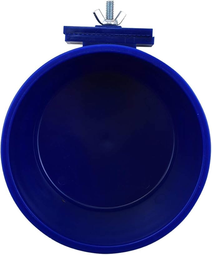 Lixit Quick Lock Removable Cage bowls for Rabbits, Birds, Dogs, Cats, Gunea pigs and Other Small Animals. (Blue, 20oz)