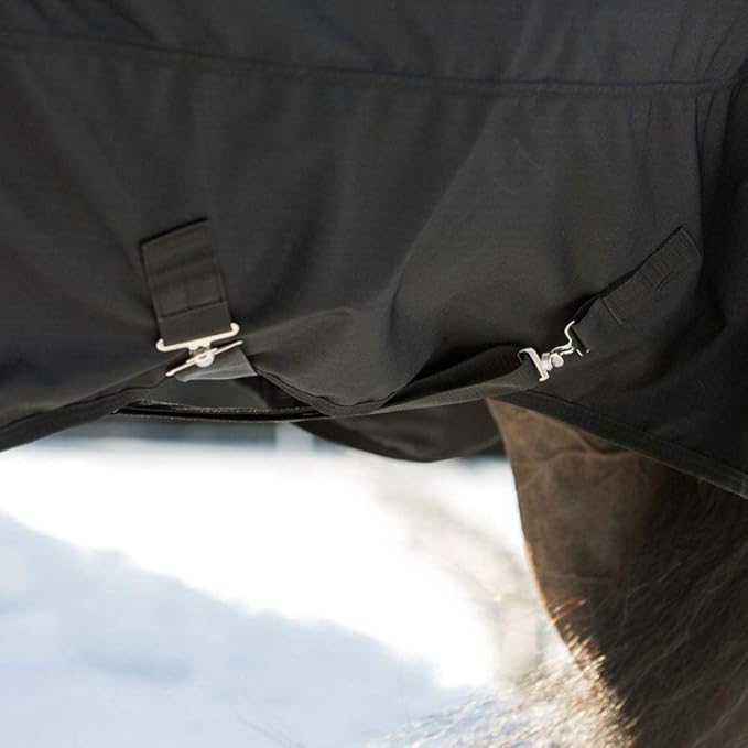 HORZE Nevada 1200D Lightweight Waterproof Horse Turnout Rain Sheet (No Fill) - Black - 75 in