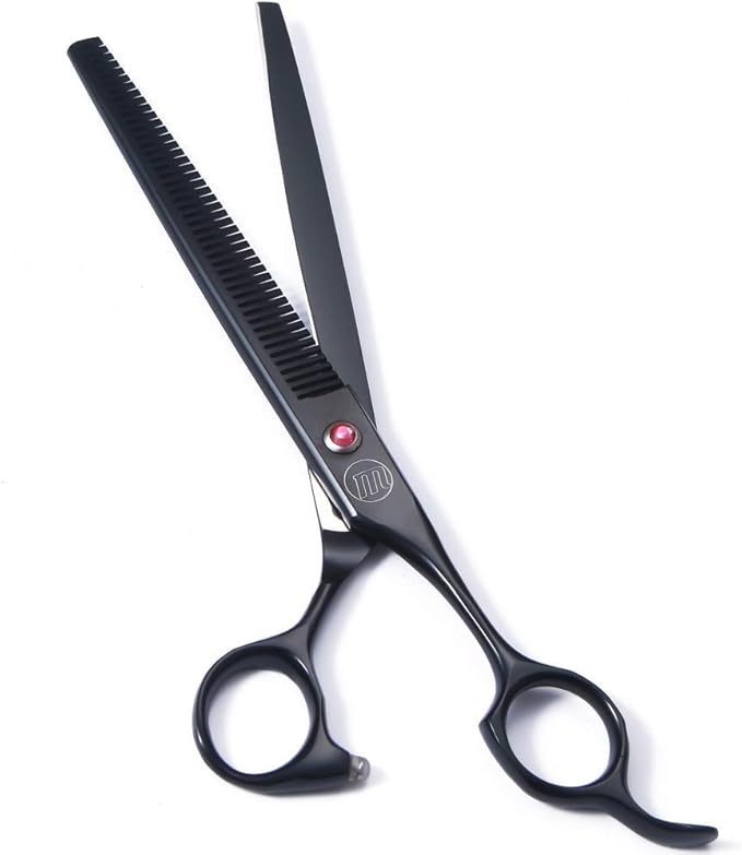 Professional Dog Grooming Scissors Set, 7 Inch/8 Inch Pet Grooming Scissors Chunkers Shears for Dog, Curved Dog Grooming Scissors, Thinning Shears for Dog with Grooming Comb