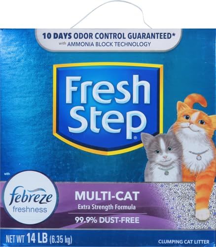 Fresh Step Clumping Cat Litter, Multi-Cat Odor Control, 14 lbs (Pack of 2)