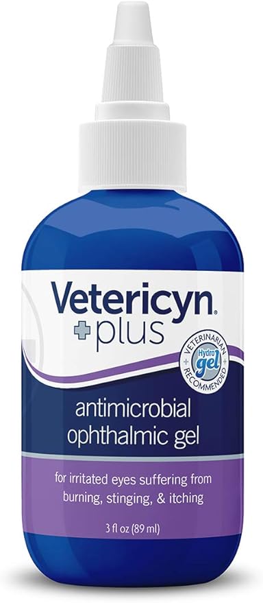 Vetericyn Plus Ophthalmic Eye Gel for Horses | Eye Ointment Alternative to Lubricate and Relieve Horse Eye Irritations, Safe for All Animals. 3 ounces