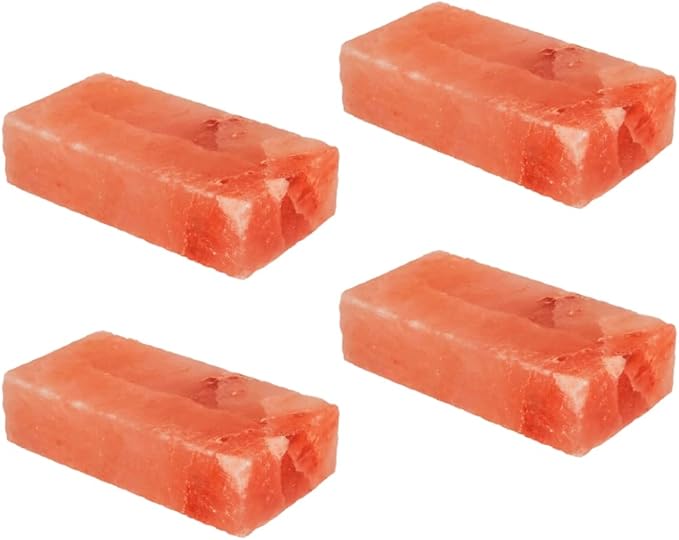 Himalayan Salt Block Lick Brick – 4.4 lbs, 4 Pack – 8X 3.85 x 2 inches (fits Standard Salt Block Holder) - 100% Natural with Vital Minerals for Horses & Livestock.