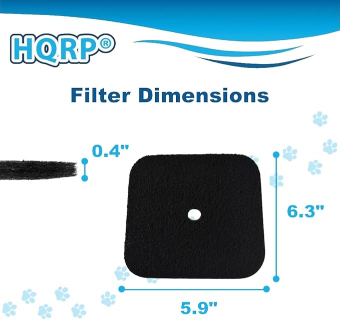 HQRP 12-Pack Replacement Carbon Filters Compatible with Catit Hooded Cat Litter Pans 50685, 50700, 50701, 50702, 50722, 50695 & 50696