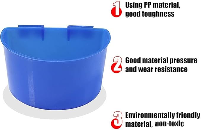 12 Pack Bird Feeder Waterer Food Bowl for Cage Chicken Hanging Water Cup Bottle Treats Dish Feeding Container Box for Coop Seed Dispenser for Pigeon Quial Parrot