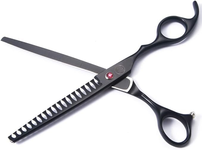 Professional Dog Grooming Scissors Set, 7 Inch/8 Inch Pet Grooming Scissors Chunkers Shears for Dog, Curved Dog Grooming Scissors, Thinning Shears for Dog with Grooming Comb