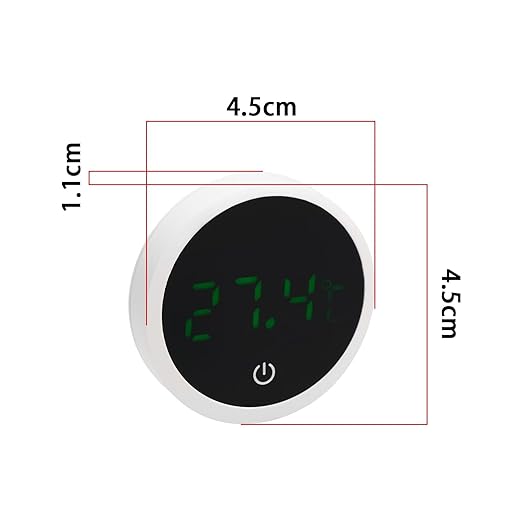 SING F LTD Terrarium Thermometer Fish Tank Digital Thermometer Mini Digital Aquarium Thermometer LED Touch Display with Touch Buttons No Battery