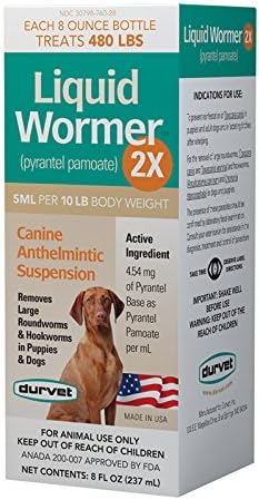 DURVET 2251171 Wormer-Double Strength Liquid Dog