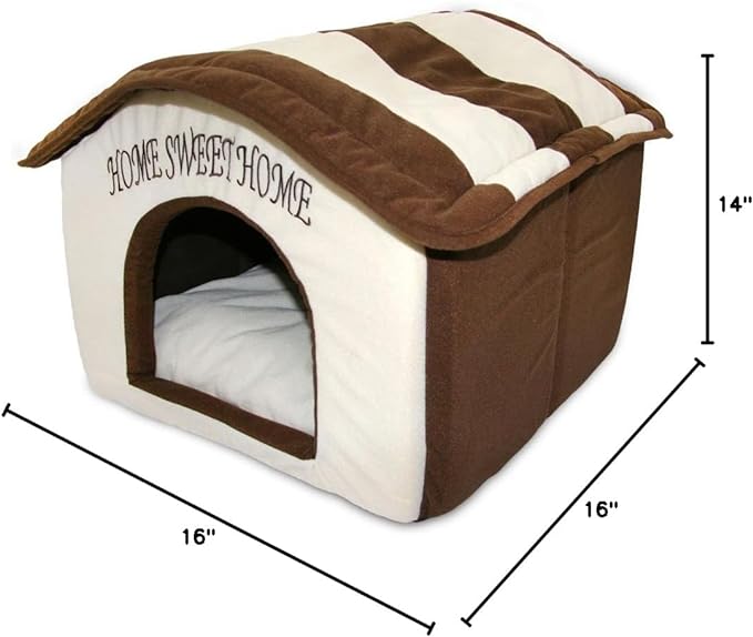 Best Pet Supplies Portable Indoor Pet House – Perfect for Cats & Small Dogs, Easy To Assemble – Cream