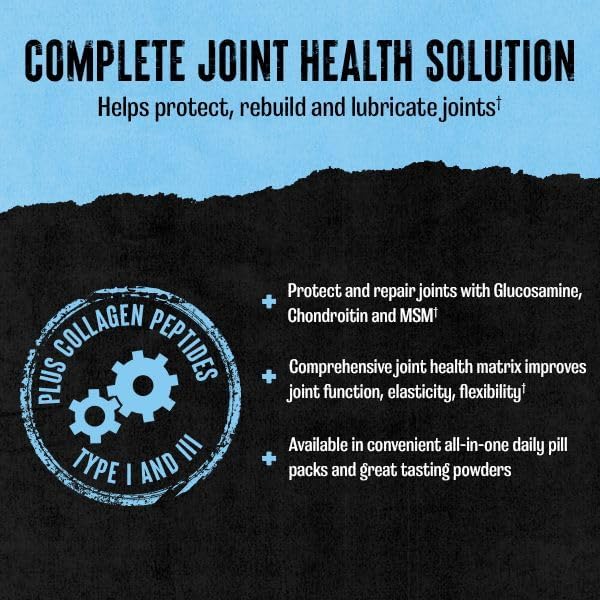 Animal Flex Powder – All-in-one Complete Joint Support Supplement – Contains Collagen, Turmeric Root, Curcumin, Glucosamine & Chondroitin – Helps Repair And Restore Joints –Cherry Flavor, 30 Scoops