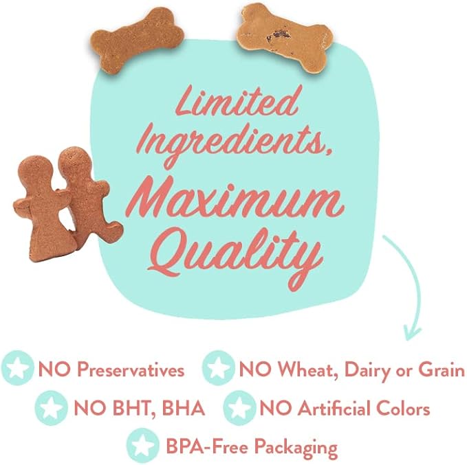 Portland Pet Food Company Healthy Dog Treats Vegan Variety Pack - Grain-Free, Human-Grade, Apple, Gingerbread, Pumpkin Dog Treats - Natural Dog Training Treats & Biscuits Made in the USA Only - 3-Pack