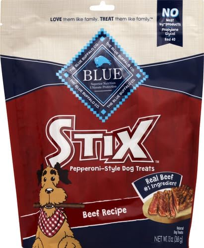 Blue Buffalo Stix Natural Soft-Moist Dog Treats, Beef Recipe 13-oz Bag