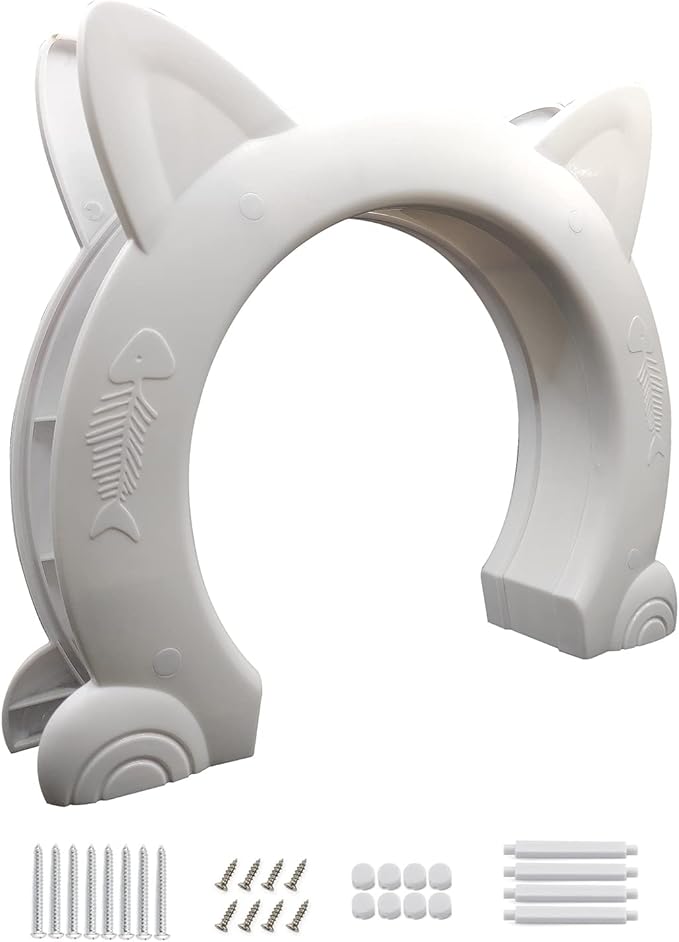 Cat Door,Wulikeke Interior Cat Door Pet Door for Cats Indoor Cat Door, with Screws Interior/Install Easily /Interior cat Door Without Flap