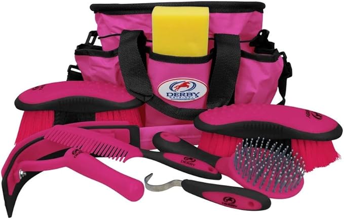 Derby Originals Premium Ringside 8 Item Horse Grooming Kits - Available in Eight Colors