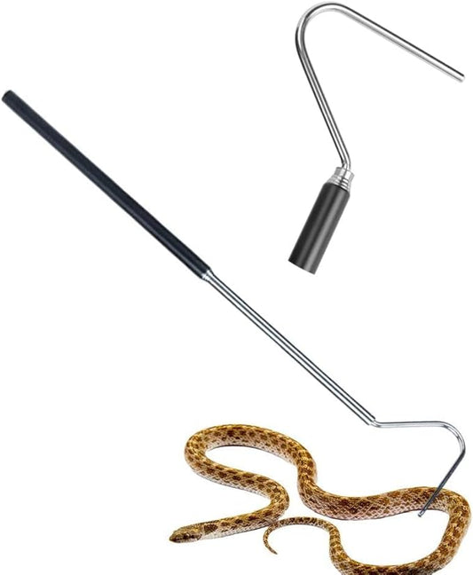 Snake Hook, YOUTHINK Stainless Steel 26.8in-39.5in Telescopic Snake Tong Reptile Grabbe with Wide Jaw Handling Tool Comfortable Grip Handle for Catching Controlling or Moving Snakes