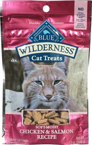 Blue Buffalo Wilderness Grain Free Soft-Moist Cat Treats, Chicken & Salmon 2-oz Bag