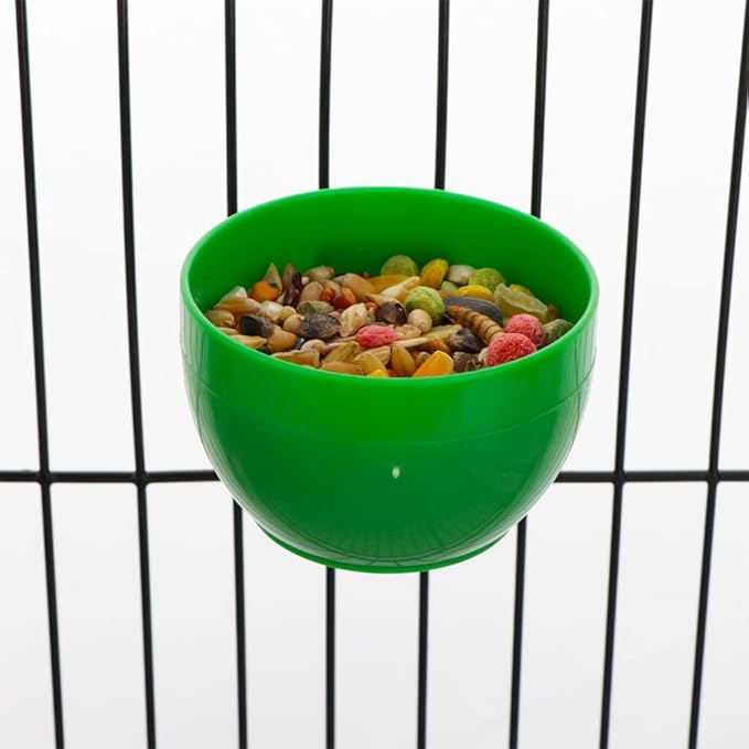 6 Pcs Bird Mini Plastic Feeder Parrot Small Food Water Bowl Cage Sand Cup Feeding Holder