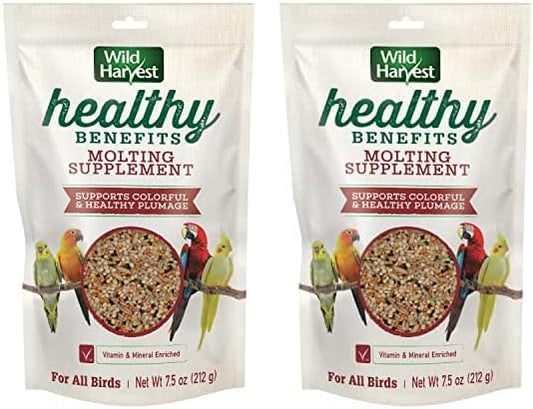 Wild Harvest Healthy Benefits Molting Supplement, 7.5 Oz., for All Birds (Pack of 2)