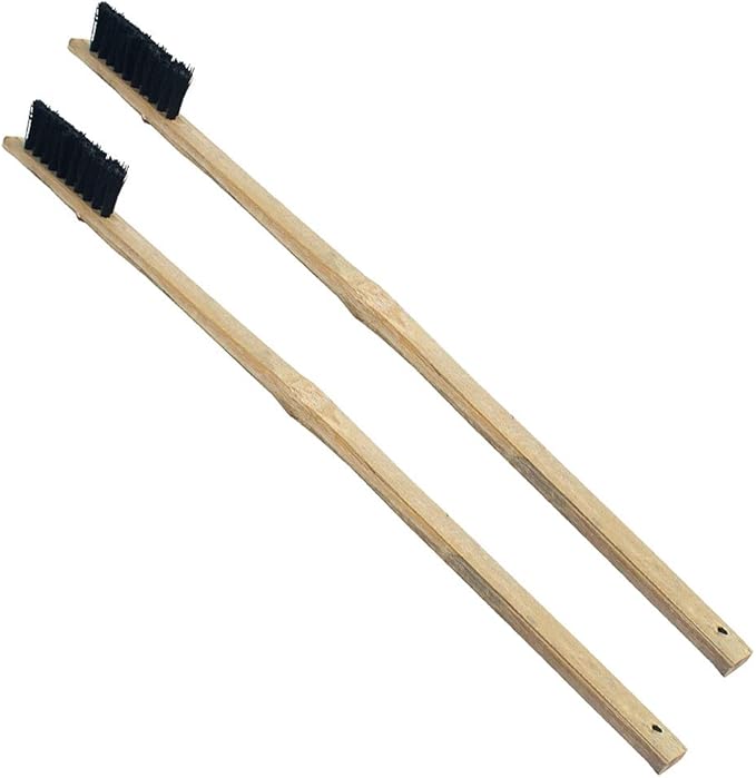 2 Pcs Long Wooden Handle Bird Cage Cleaning Brush Parrot Birdcage Cleaner Tool, 14.4 inch Long