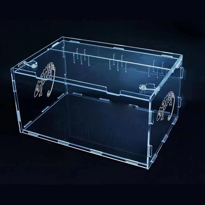 Reptile Terrarium Breeding Tank Acrylic Box (Spider, Tarantula, Snake, Lizard) Small Animal Viewing Box. 11.81 "x9.7 x7.6 (Type A)