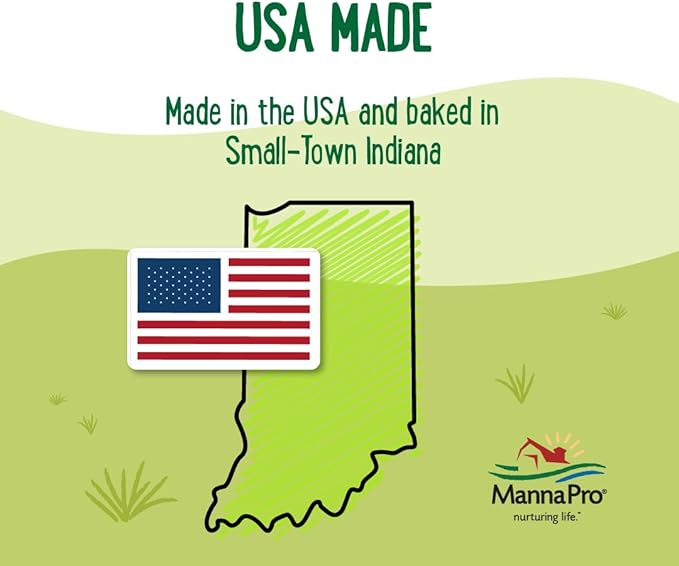 Manna Pro Farmhouse Favorites Mini Goat & Cattle Treats – Premium Baked Snacks for Mini Goats & Mini Cattle – Hand Mixed – Alfalfa & Molasses Flavored – 3lb Bag