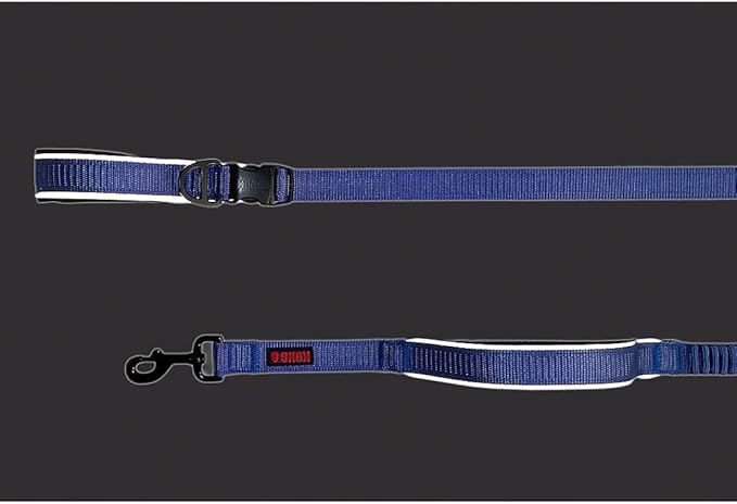 KONG Reflective Shock Absorbing Hands-Free Bungee Dog Leash 6' (Blue)