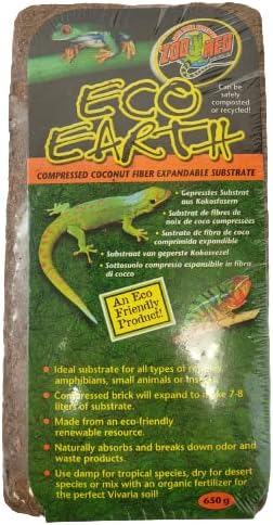 NewZooland ZM Eco Earth Compressed Coconut Fiber Substrate 8 quarts Brick with HydroBalls Lightweight Expanded Clay Terrarium Substrate 2.5lbs for Reptiles