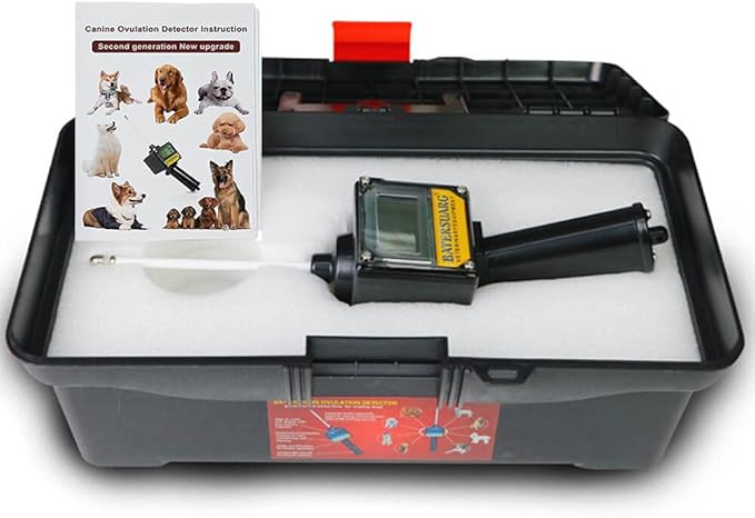 Dog Ovulation Detector Progesterone Test Machine for Dogs Canine Breeder Tester Dog DNA Health Canine Ovulation Test Artificial Insemination Dogs Breeding Machine Breeder Canine Tester with Box