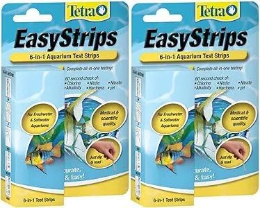 Tetra EasyStrips 6-in-1 aquarium Test Strips, Water Testing (19542), (Pack of 2)