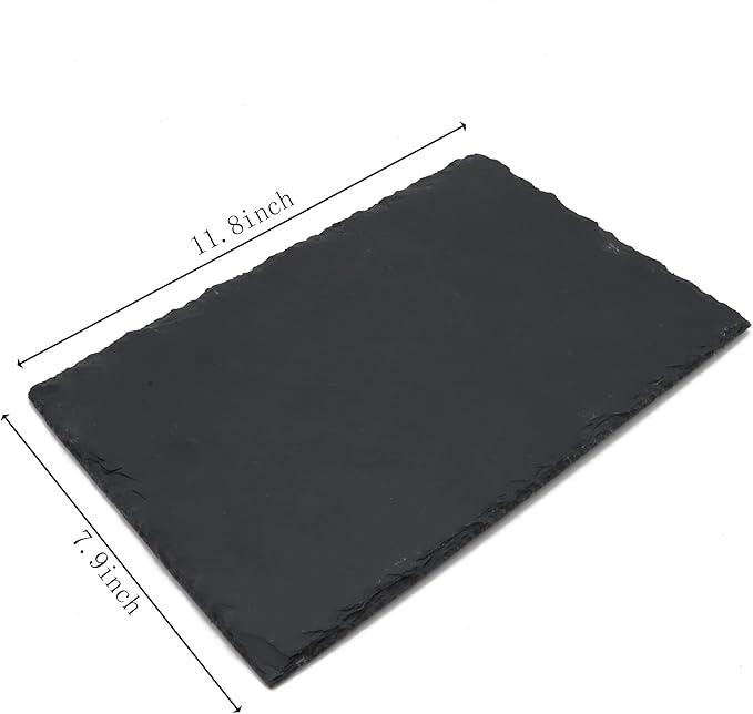 Slate Tiles for Reptiles, Food Bowl Dish Feeding Slate Tortoise Habitat Accessories for Reptiles Tank (30 x 20 cm)