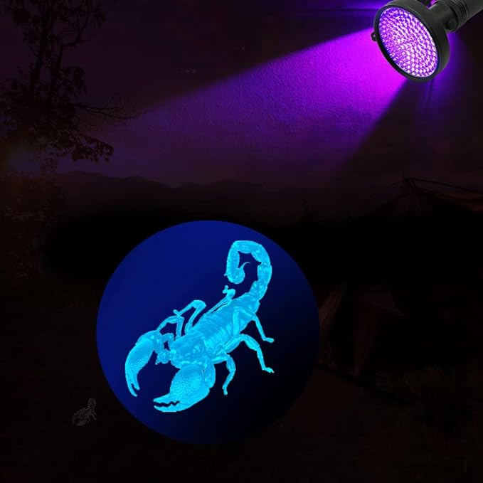 UV Black Light Flashlight 128 LED UV Light, Blacklight for Home & Hotel Inspection, Pet Dog Cat Urine & Stains - Ultra Intensity 23W 385-395nm LEDs Spot Counterfeit Money, Leaks, Scorpions!