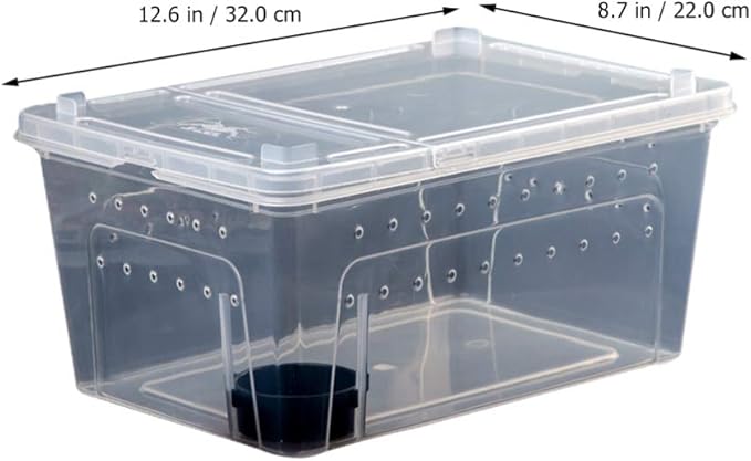 Balacoo 1 Set Acrylic Reptile Feeding Box Box Fish Breeding Case Aquarium Breeding Incubator for Snake Gecko Spider Lizard Centipede