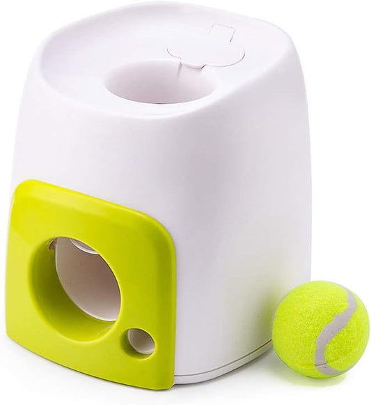 Hztyyier Automatic Dog Ball Launcher Interactive Pet Toy for Dogs, Cats, and Other Animals (Green)