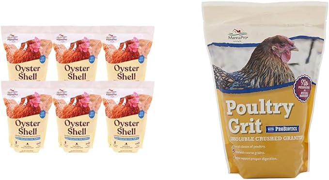 Manna Pro Crushed Oyster Shell and Poultry Grit Bundle (6-Pack)