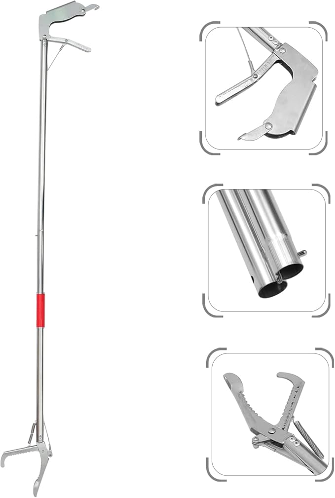 POPETPOP 1pc Clip Home Garden Tool Agriculture Tool Easy to Operate Snake Flexible Snake Lightweight Snake Easy to Clean Snake Fold Stainless Steel Jaws Terrarium Buckle