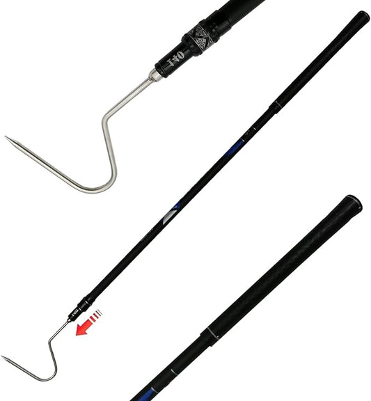 60 inch Snake Hook Catcher Stick Tongs Grabber Handling Tool Kit for Rattlesnakes Python Copperhead Removal Catching ( 2 Sections )