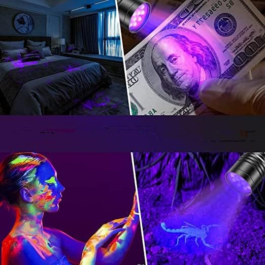 Flashlight Black Light UV Flashlight Black Light Flashlight Mini 9 LED 395nm Black Light for Pet Urine Detection Dog Cat Urine Detector for Dry Urine Stains, Bed Bugs, Scorpions